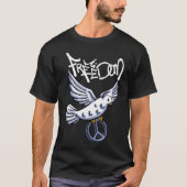Dove Holding Peace Symbol streetwear T-shirt (Voorkant)