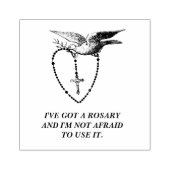 DOVE HOLDING ROSARY CATHOLIC PRAYER VIRGIN MARY RUBBERSTEMPEL (Afrduk)