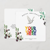 Dove Holiday Business Logo Kerstmis Kaart (Voorkant / Achterkant)