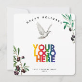 Dove Holiday Business Logo Kerstmis Kaart (Voorkant)