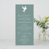 Dove Huwelijksprogramma Klassiek Schrift Ceremonie (Staand voorkant)