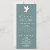 Dove Huwelijksprogramma Klassiek Schrift Ceremonie (Voorkant)