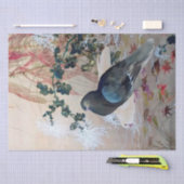 Dove in Autumn Leaves, Watanabe Seitei Tissuepapier (Craft)