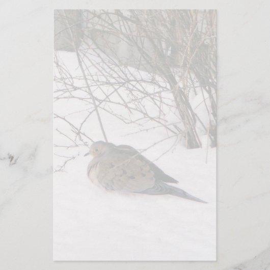 Dove in de sneeuwbakkerij briefpapier (Voorkant)