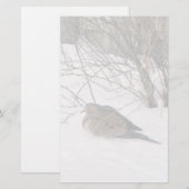 Dove in de sneeuwbakkerij briefpapier (Voorkant / Achterkant)