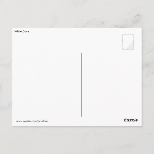 Dove in de zon briefkaart (Achterkant)