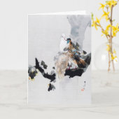 Dove in een boom, Watanabe Seitei Kaart (Gele Bloem)