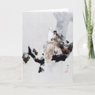 Dove in een boom, Watanabe Seitei Kaart