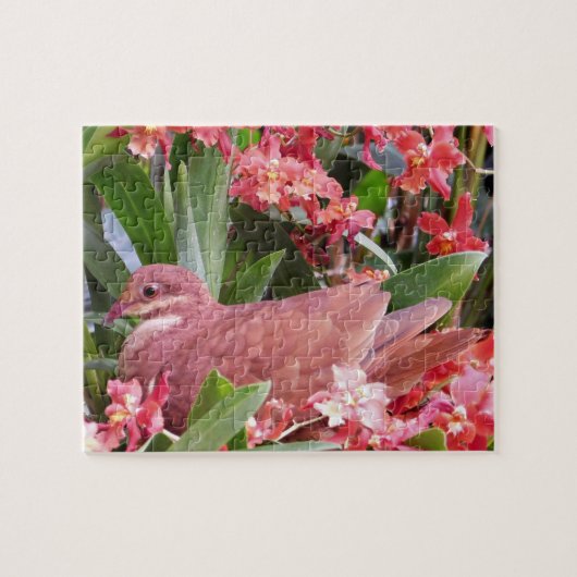 Dove in Flowers Legpuzzel (Horizontaal)