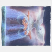 DOVE in GOD'S HANDS Fleece Deken (Voorkant (Horizontaal))