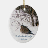 Dove in Snow Ornament (Rechts)