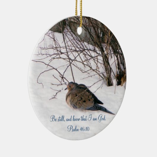 Dove in Snow Ornament (Rechts)