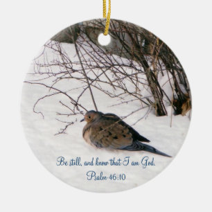 Dove in Snow Ornament
