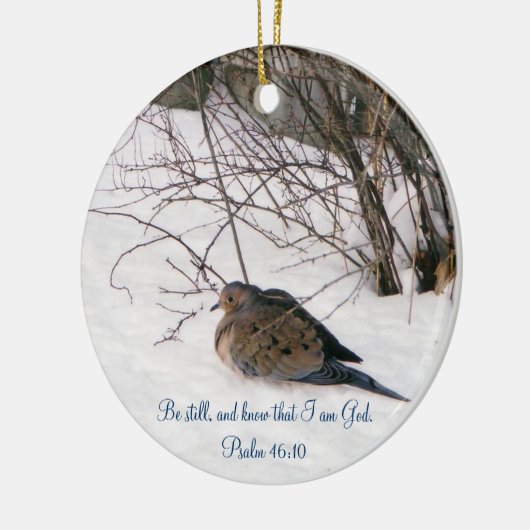 Dove in Snow Ornament (Links)