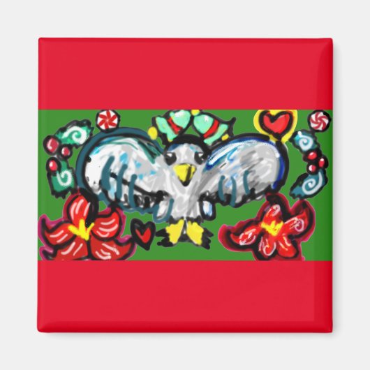 Dove Kerstochtend Magneet (Voorkant)