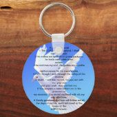 Dove knoop zeer belangrijke ketting die met Psalm  Sleutelhanger (Voorkant)