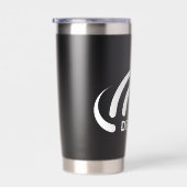 Dove koepel tuimelaar met witte logo geïsoleerde drinkbeker (Rechts)