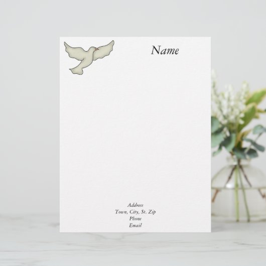 Dove Letterhead Briefhoofd (Staand voorkant)
