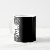 Dove levens probleem doofstom koffiemok (Voorkant links)