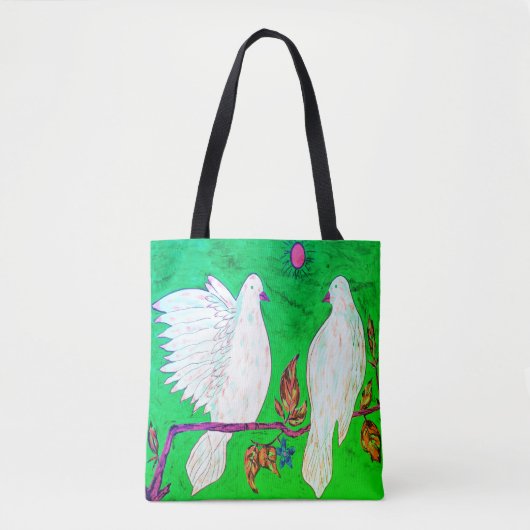 Dove Love Canvas tas (Voorkant)