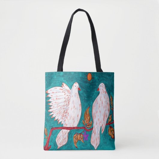 Dove Love Canvas tas (Voorkant)