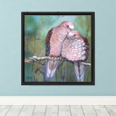 Dove Love Canvasprint  Canvas Afdruk (Insitu (Houten vloer))