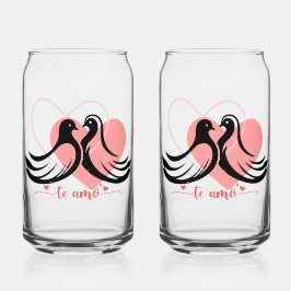 Dove love Drinkware Set Blikvorm Glas