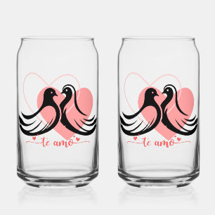 Dove love Drinkware Set Blikvorm Glas