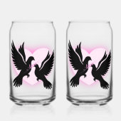 Dove love Drinkware Set Blikvorm Glas (Voorkant)