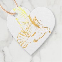 Dove Love Gold Hart Cadeautag