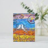 Dove Love Post Card Briefkaart (Staand voorkant)