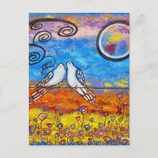 Dove Love Post Card Briefkaart (Voorkant)