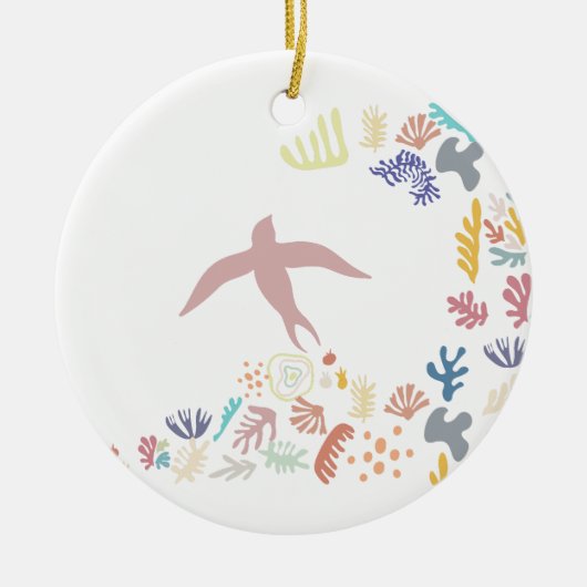 Dove Matisse Art Elementen Keramisch Ornament (Voorkant)