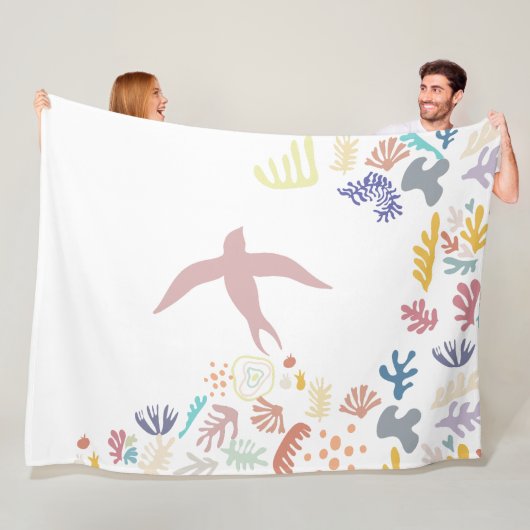 Dove Matisse Art Elements Fleece Deken (In situ)