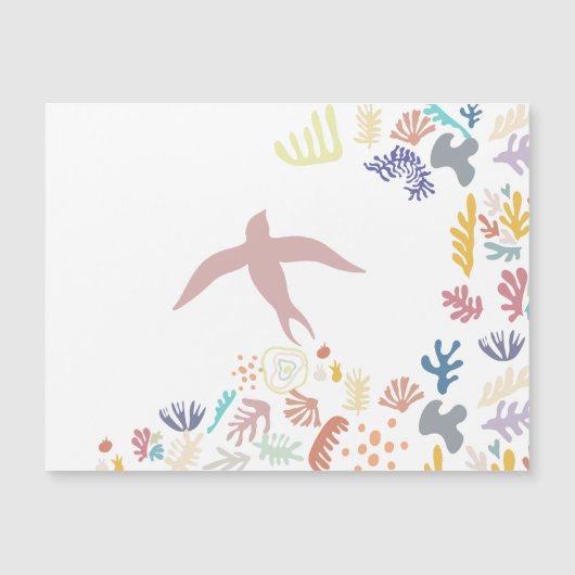 Dove Matisse Art Elements Magnetische Uitnodiging (Voorkant)
