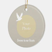 Dove Memorial Kerstornament - In onze harten Keramisch Ornament (Links)
