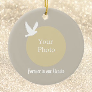 Dove Memorial Kerstornament - In onze harten Keramisch Ornament