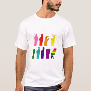 Dove mensen anti-Trump democratie LGBT Trans T-shirt