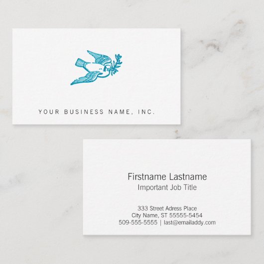 Dove met Branch Visitekaartje (Voorkant / Achterkant)