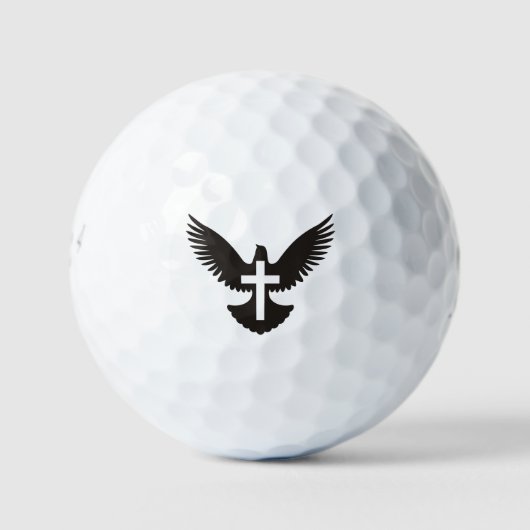 Dove met Cross Golf Balls Golfballen (Voorkant)