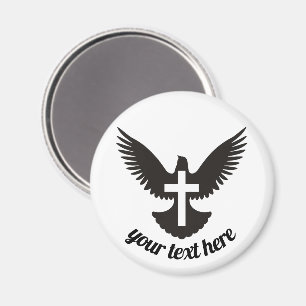 Dove met Cross Magnet