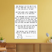 Dove met Deuteronomie 6:5-9 KJV Bijbelverses Canvas Afdruk (Insitu (Woonkamer))