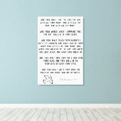 Dove met Deuteronomie 6:5-9 KJV Bijbelverses Canvas Afdruk (Insitu (Houten vloer))