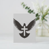 Dove met kruis briefkaart (Staand voorkant)