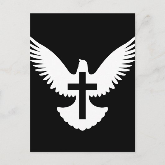 Dove met kruis briefkaart (Voorkant)