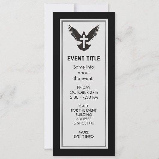 Dove met kruis kaart (Achterkant)