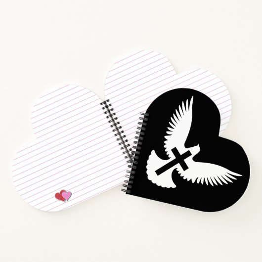 Dove met kruis notitieboek (Binnen)