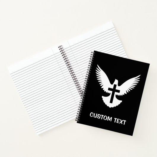 Dove met kruis notitieboek (Binnen)