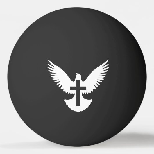 Dove met kruis pingpongbal (Voorkant)