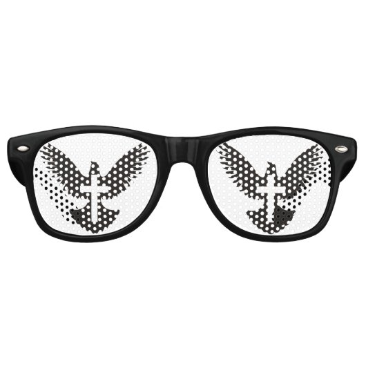 Dove met kruis retro zonnebril (Voorkant)